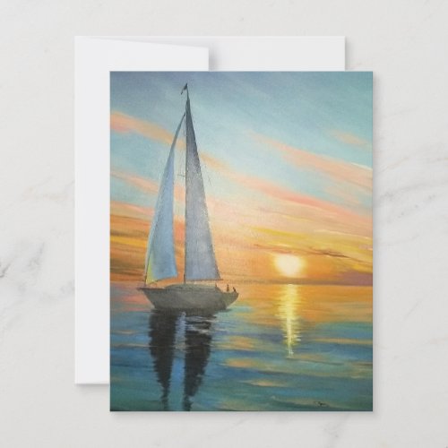 Sunset Sail Note Card