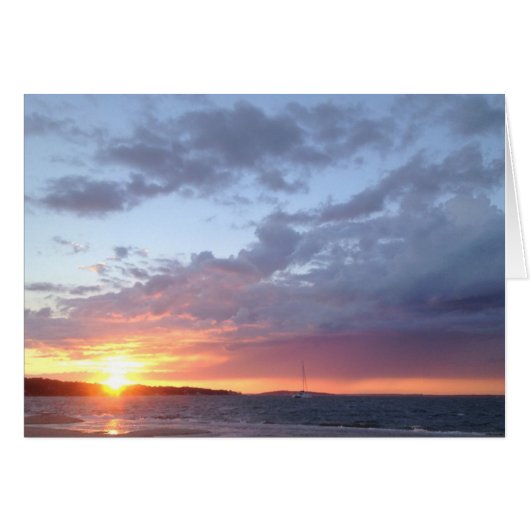sunset sail noyac bay cards (Front Horizontal)