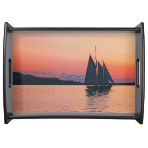 Sunset Sail Serving Tray