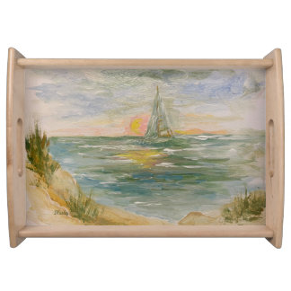 Sunset Sail Serving Tray