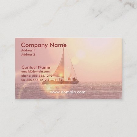Sunset Sailboat Business Card