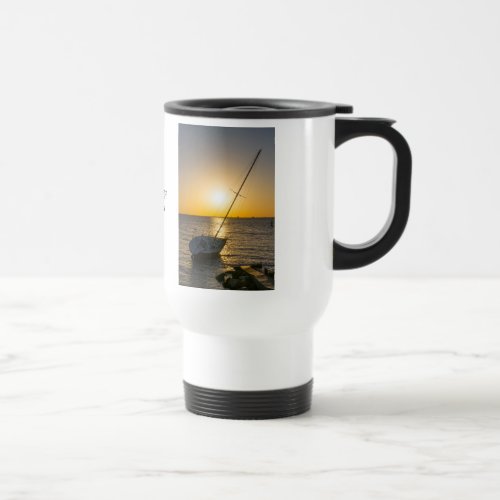 Sunset Sailboat Shipwreck Gulf Breeze Travel Mug