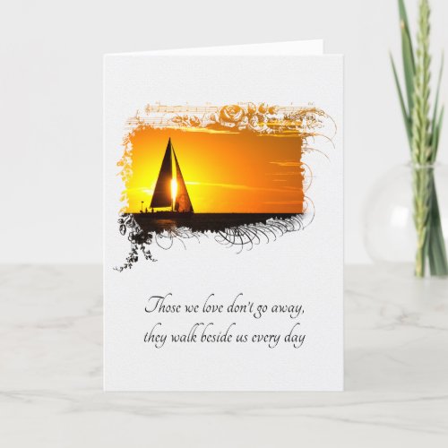 Sunset Sailboat Sympathy Card