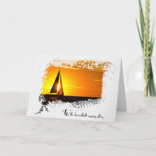 Sunset Sailboat Sympathy Card