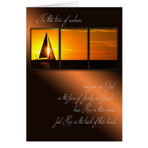 Sunset Sailboat Sympathy Frame