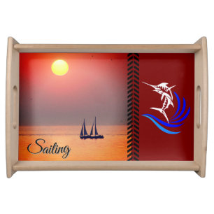 Sunset Sailing Adventure Serving Tray