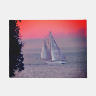Sunset Sailing  Doormat