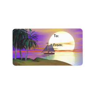 Sunset Sailing Label