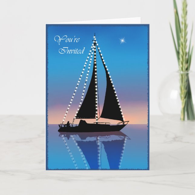 Sunset Sails with Holiday Lights (Front)