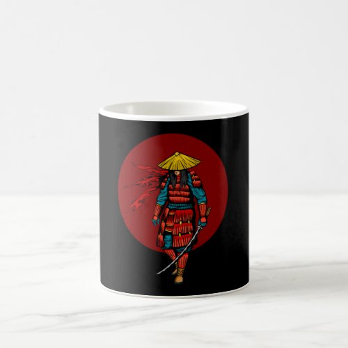 Sunset Samurai Warrior with Katana Coffee Mug