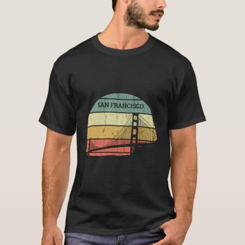 Sunset San Francisco Golden Gate Bridge T_Shirt