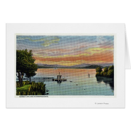 Sunset Scene on the Lake Cards (Front Horizontal)
