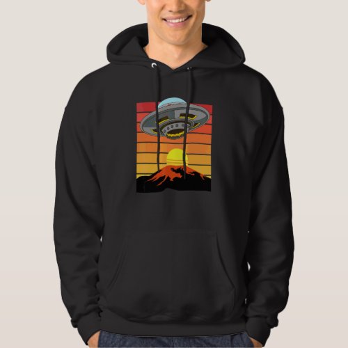 Sunset Sci Fi Alien Unidentified Flying Object Mou Hoodie