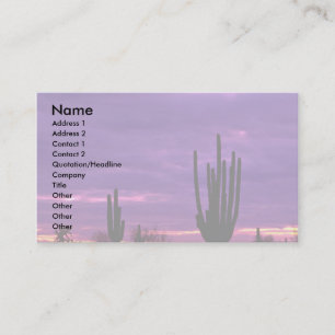 Sunset, Scottsdale, Arizona Business Card