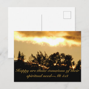 Sunset Scripture text Postcard