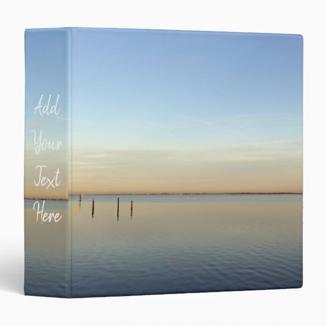 Sunset, sea and sky serenity 3 ring binder (Front/Spine)