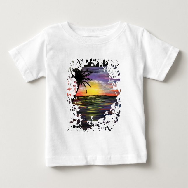 Sunset Sea Baby T-Shirt (Front)