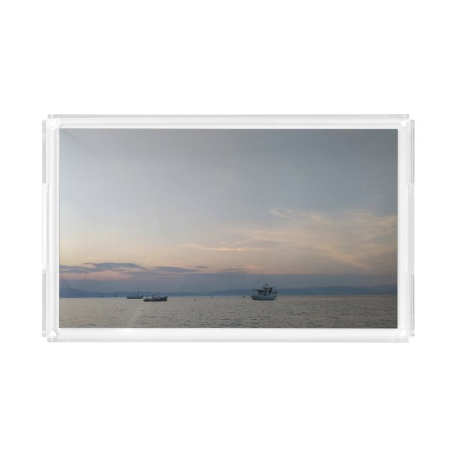Sunset Sea Boats Custom Small Vanity Tray (Front)