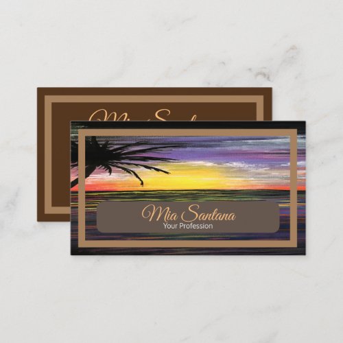 Sunset Sea Business Card