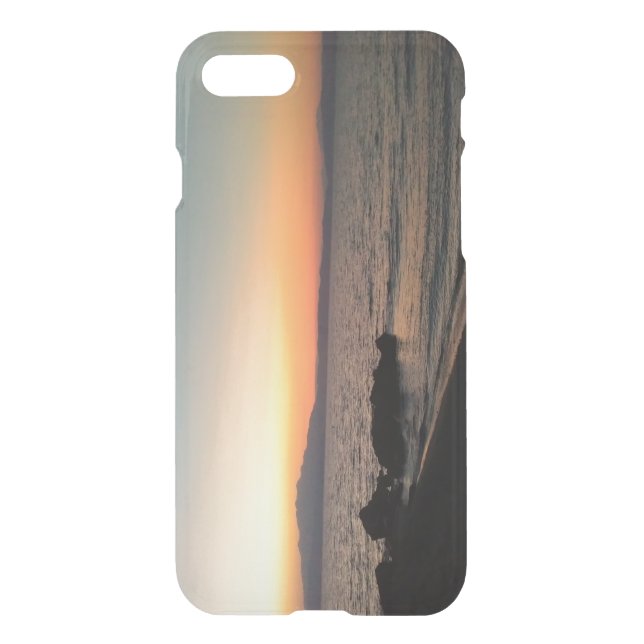 Sunset Sea Custom iPhone 7 Clearly™ Deflector Case (Back)