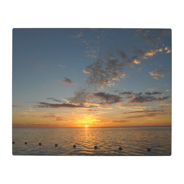 Sunset Sea  Metal Print (Front)