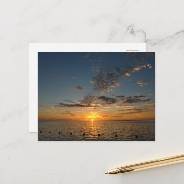 Sunset Sea  Postcard (Front/Back In Situ)