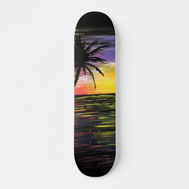 Sunset Sea Skateboard (Front)