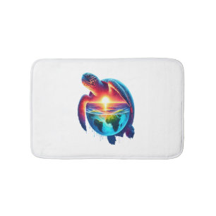 Sunset Sea Turtle Bath Mat