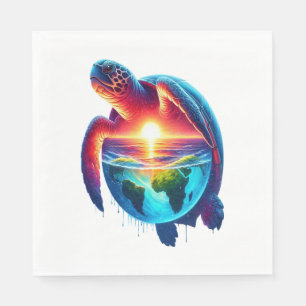 Sunset Sea Turtle Napkins