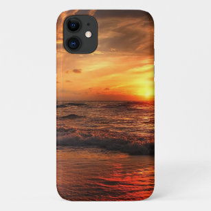 Sunset Sea waves iPhone 11 Case