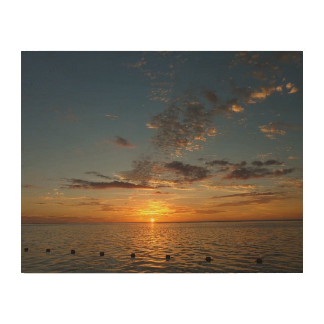 Sunset Sea Wood Wall Art (Front)