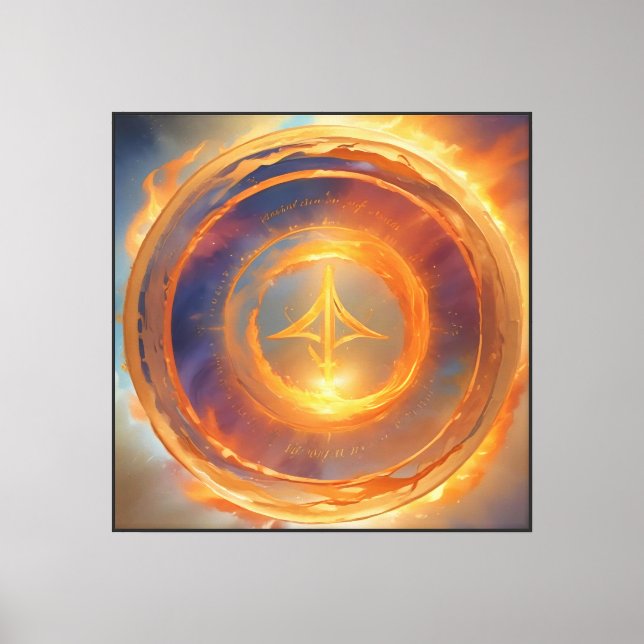 Sunset Seal of Withheld Glory Canvas Print (Front)