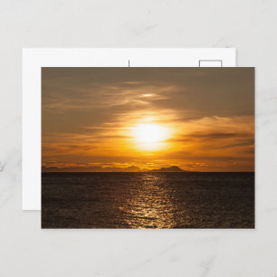 Sunset Seascape Nature Photo Holiday Postcard