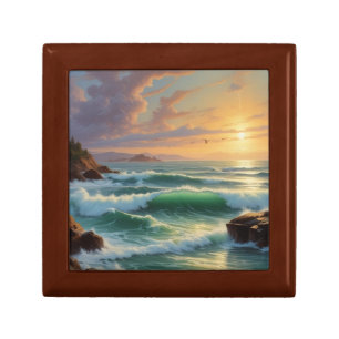 Sunset Seascape Painting Artwork Gift Box