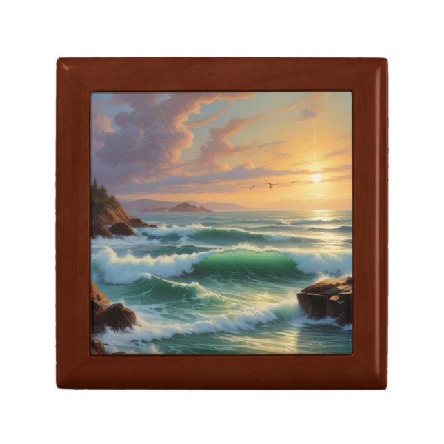 Sunset Seascape Painting Artwork Gift Box (Front)