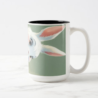 Sunset Serenade: Grazing Giraffes on the Savanna" Two-Tone Coffee Mug