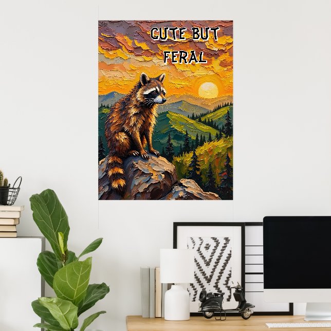 Sunset Serenade: Raccoon's Valley Watch Poster (Home Office)