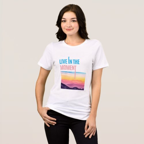 Sunset Serenity _ Live in the Moment Tri_Blend Shirt