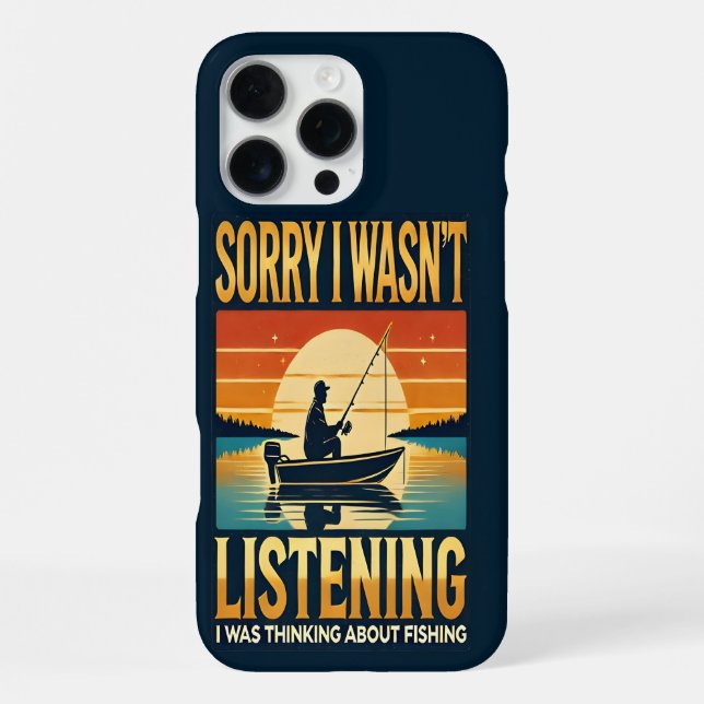 Sunset Serenity with Fishing Reflections Iphone Case (Back)