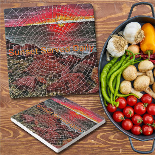 Sunset Served Daily Mosaic 914 Trivet