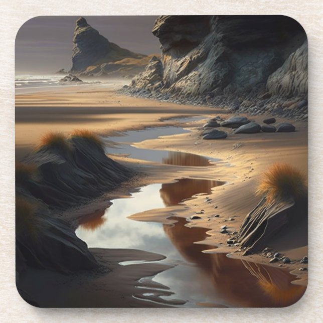 Sunset Shore Beverage Coaster (Front)