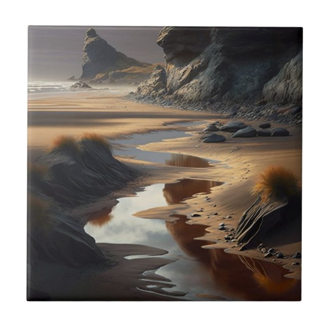 Sunset Shore Ceramic Tile (Front)