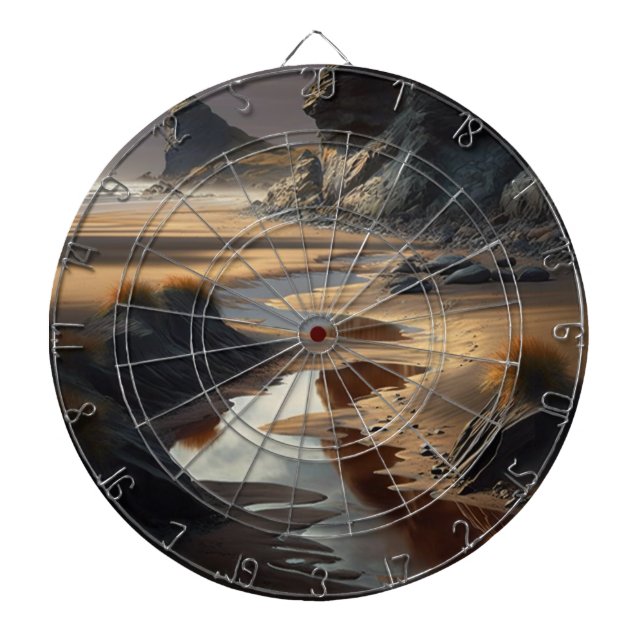 Sunset Shore Dart Board (Front)