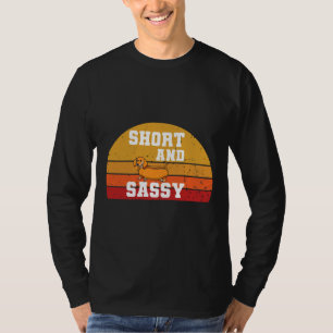 Sunset Short And Sassy Dachshund Animals Love Sau T-Shirt