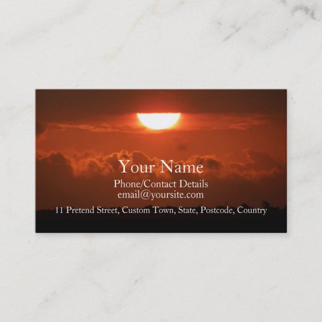 Sunset Silhouette BUSINESS CARD (Front)