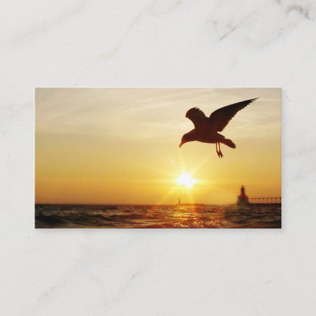 sunset silhouette business card (Front)