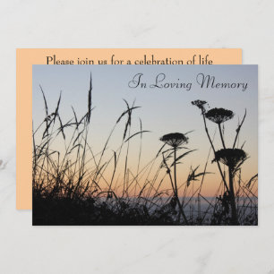 Sunset Silhouette Memorial Service Announcement