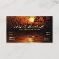 Sunset Silhouette Reflections Business Card