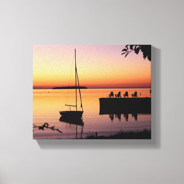 Sunset Silhouette Wrapped Canvas Print (Front)