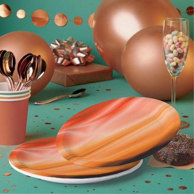 Sunset Silk Paper Plates (Multi)